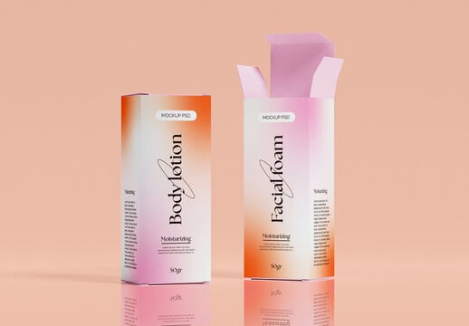 Foldable cosmetics product packaging paper box