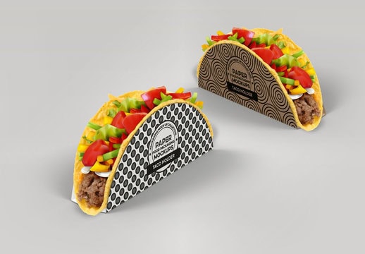 Two paper taco holder