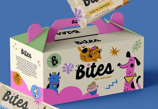 Foldable paper box for pet food packaging