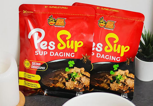 Malaysia soup ready to eat packaging heat seal aluminum foil retort pouches
